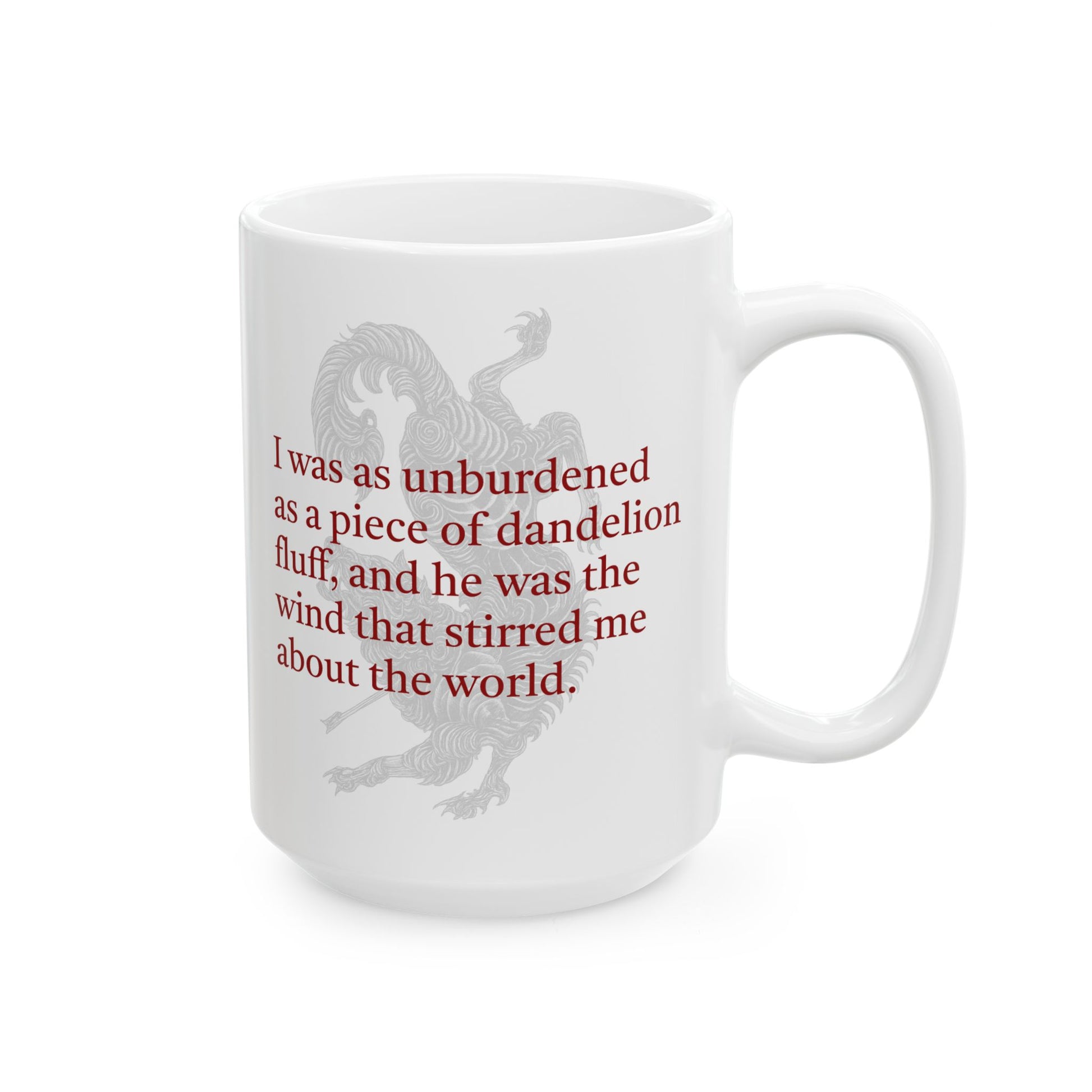 A Court of Thorns and Roses White Quote Mug - Dandelion Fluff
