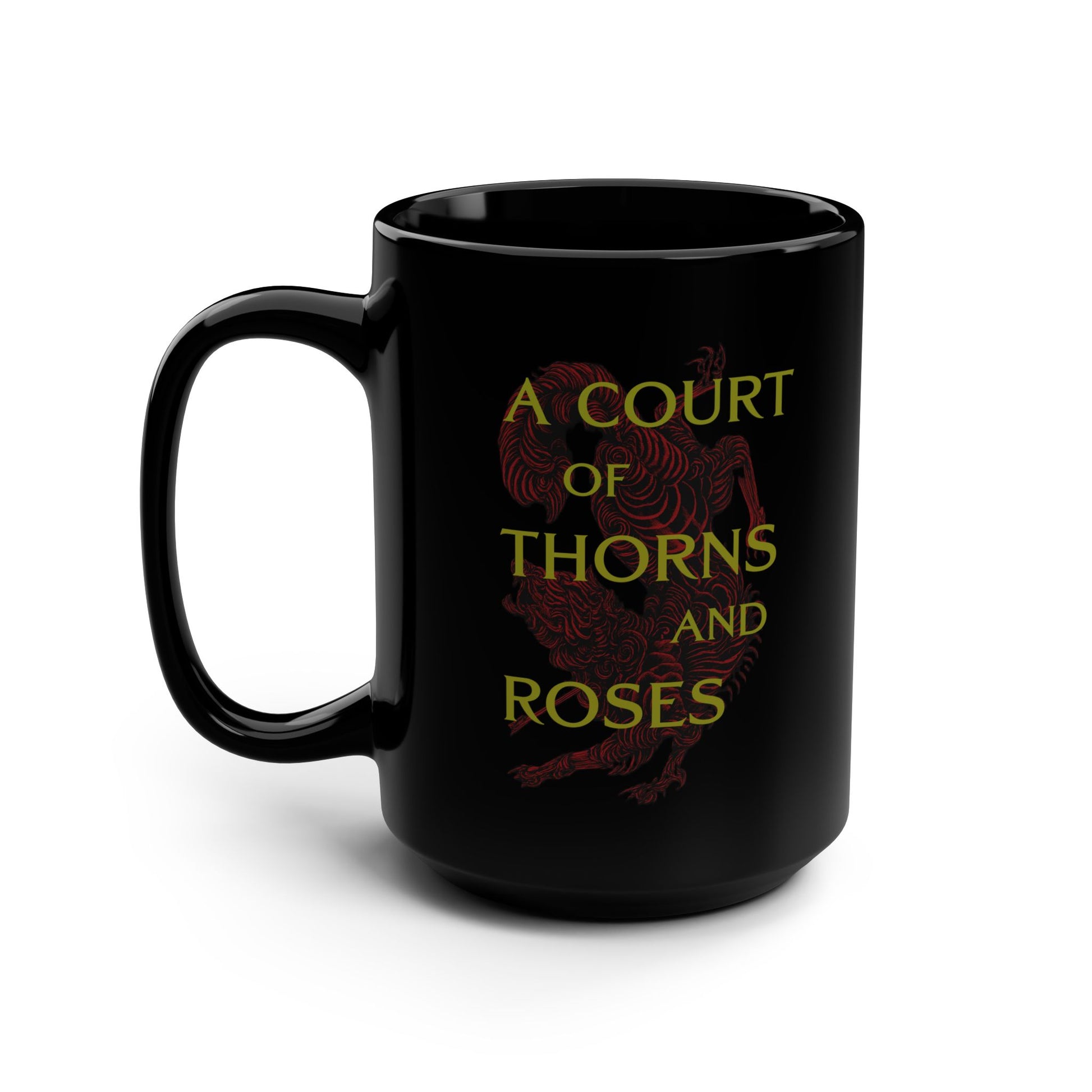 A Court of Thorns and Roses Art Black Coffee Mug