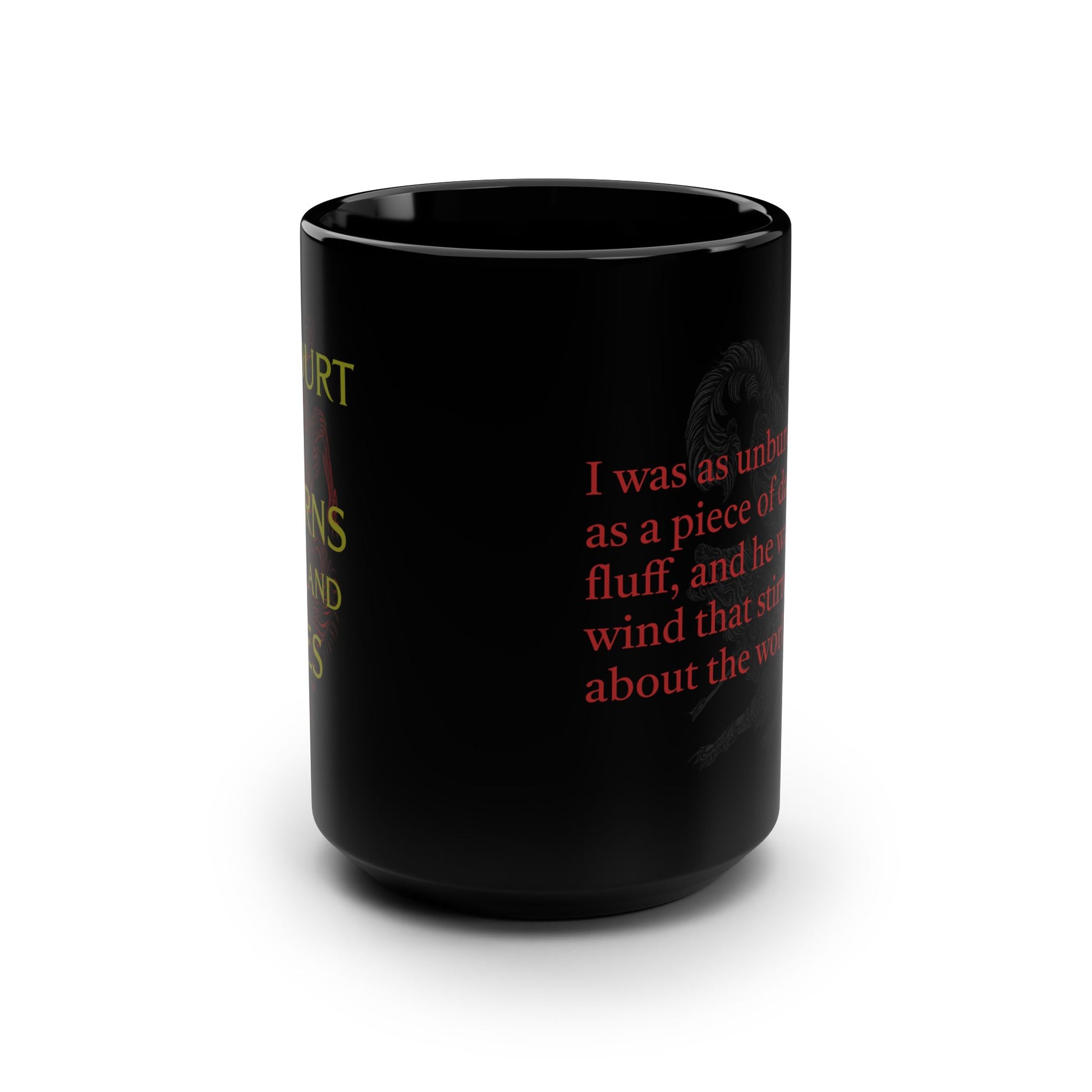 A Court of Thorns and Roses Quote Black Coffee Mug - Dandelion Fluff